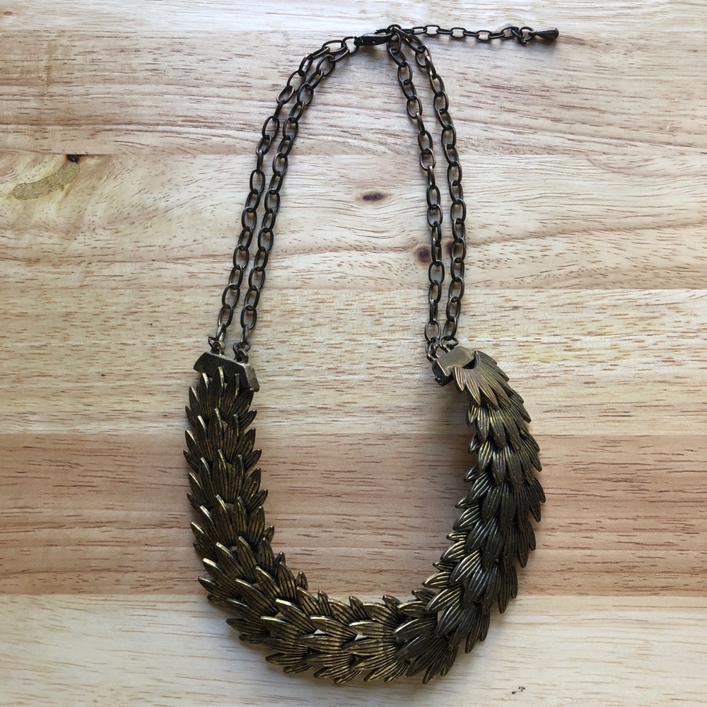 Modcloth Leaf Statement Necklace - image 1
